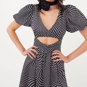 For Love & Lemons Anya Puff Sleeve Mini Dress